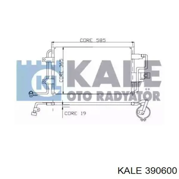 Радиатор кондиционера 390600 Kale