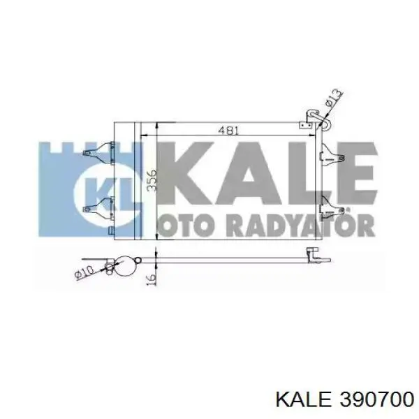 Радиатор кондиционера 390700 Kale