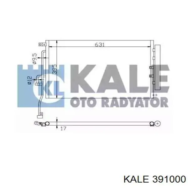 Радиатор кондиционера 391000 Kale