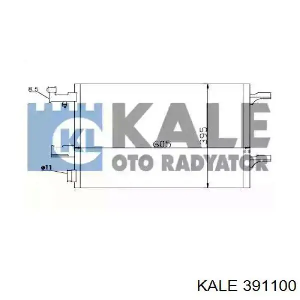 Радиатор кондиционера 391100 Kale