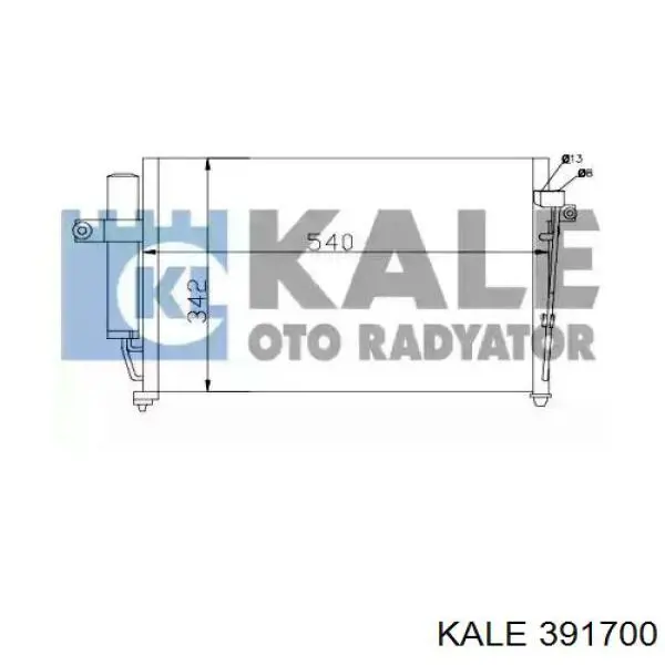 Радиатор кондиционера 391700 Kale