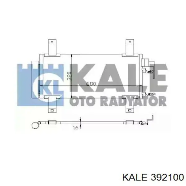 392100 Kale радиатор кондиционера