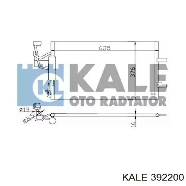 392200 Kale радиатор кондиционера