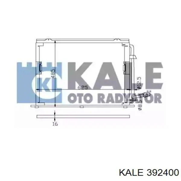 Радиатор кондиционера 392400 Kale