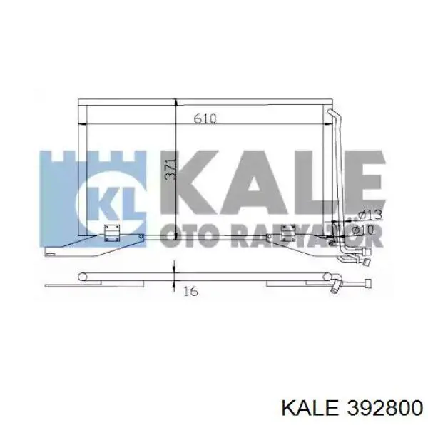 Радиатор кондиционера 392800 Kale