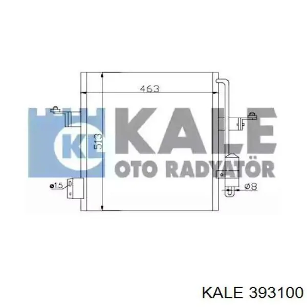 Радиатор кондиционера 393100 Kale