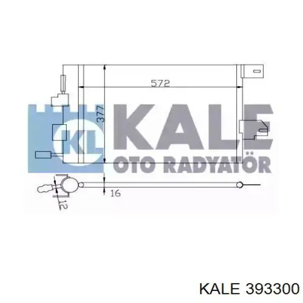 Радиатор кондиционера 393300 Kale