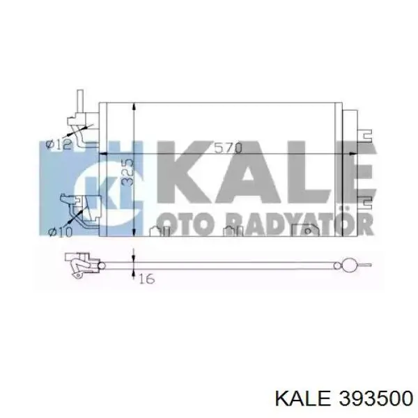 393500 Kale радиатор кондиционера