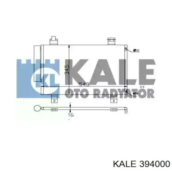 Радиатор кондиционера 394000 Kale