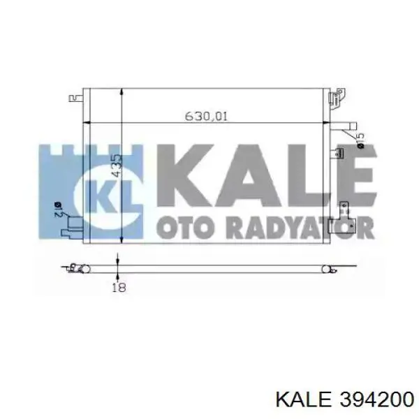 Радиатор кондиционера 394200 Kale