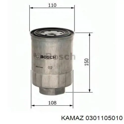 0301105010 Kamaz топливный фильтр