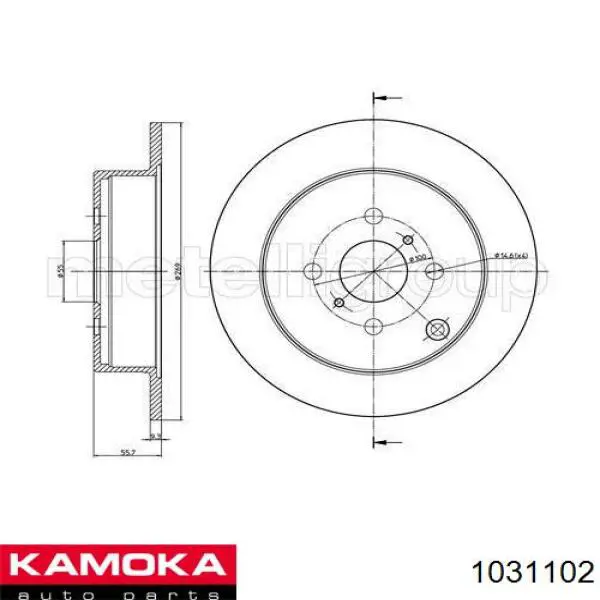 Задний дисковый тормоз Kamoka 1031102