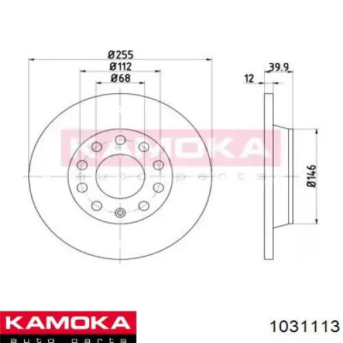 1031113 Kamoka диск тормозной задний