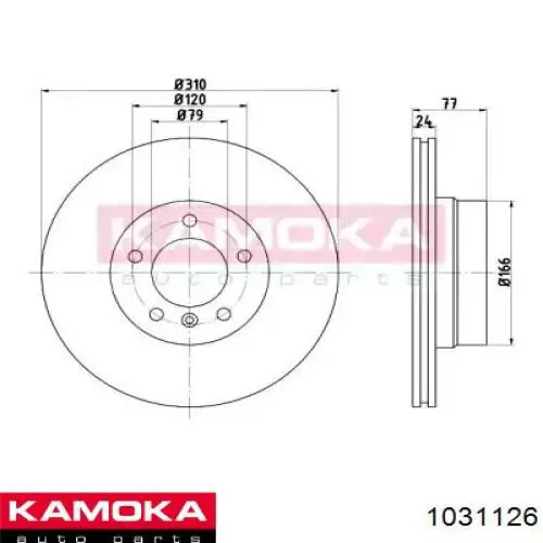 Тормоз дисковый передний Kamoka 1031126 цена, от 56.85 USD