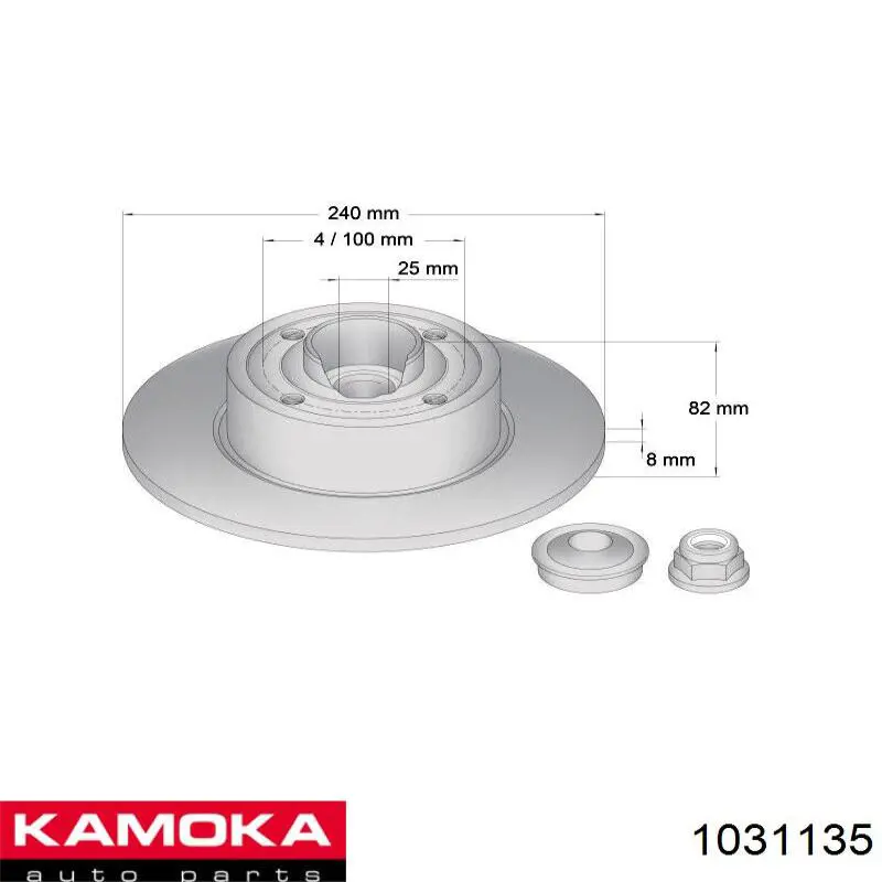Задний тормозной диск Kamoka 1031135 цена, от 47.16 USD