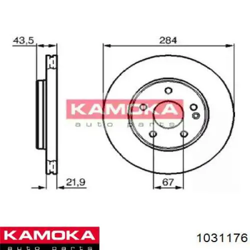 1031176 Kamoka диск тормозной передний