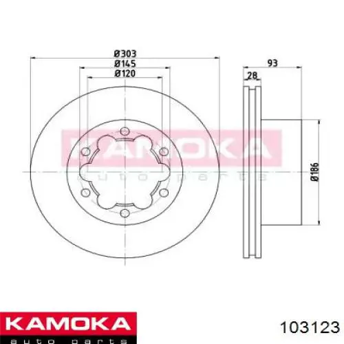 Тормозные диски 103123 Kamoka