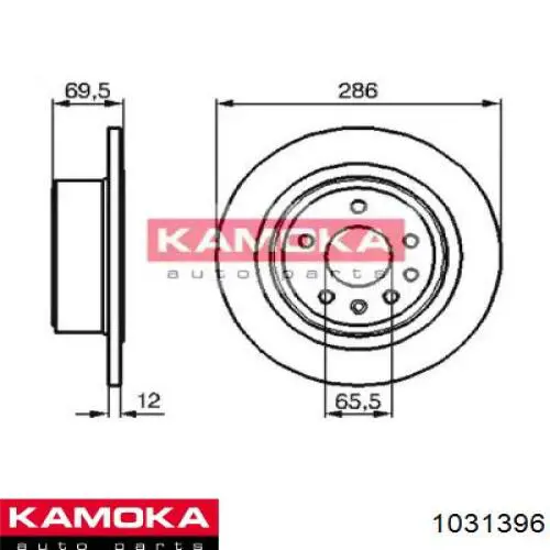 Тормозные диски 1031396 Kamoka