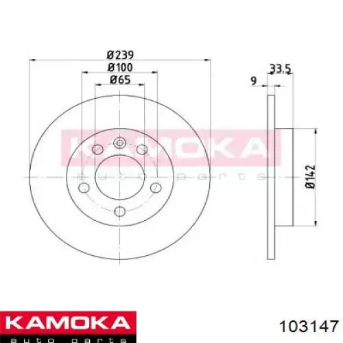 Тормозные диски 103147 Kamoka