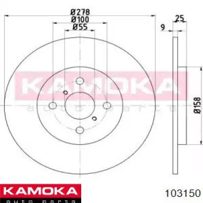 Тормозные диски 103150 Kamoka