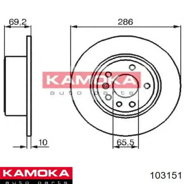 Купить 103151 Kamoka Диск тормозной задний