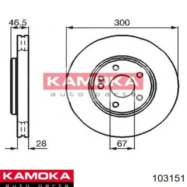 Тормозные диски 103151 Kamoka