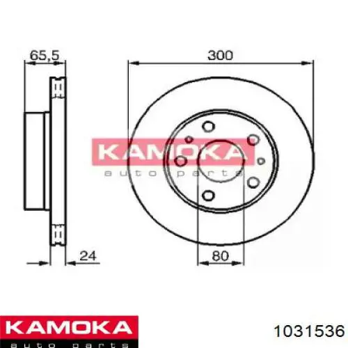 Передние тормозные диски 1031536 Kamoka