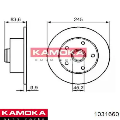 Тормозные диски 1031660 Kamoka