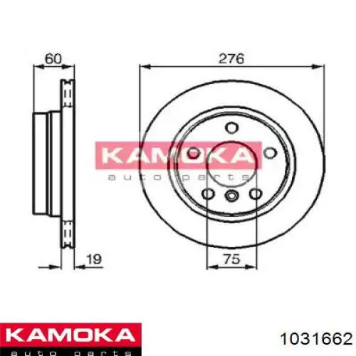 Тормозные диски 1031662 Kamoka