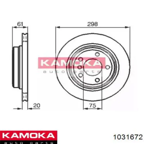 1031672 Kamoka тормозные диски