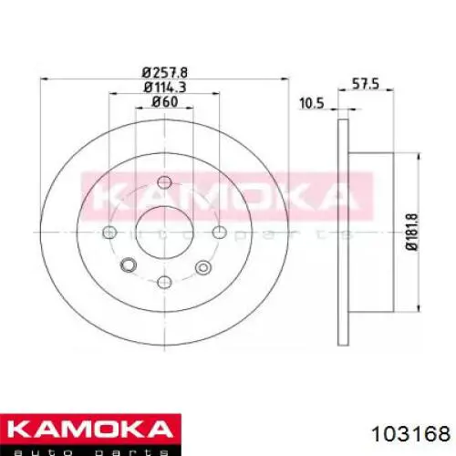 Тормозные диски 103168 Kamoka