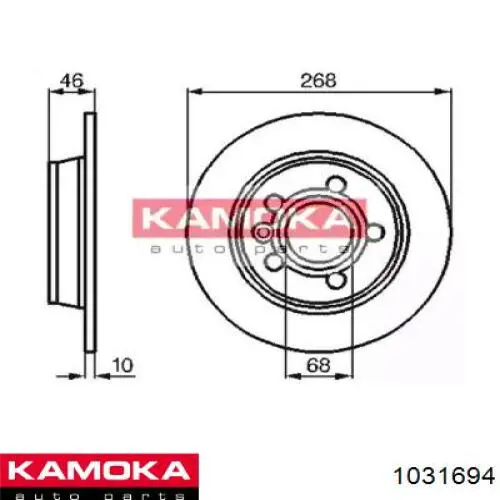 Тормозные диски 1031694 Kamoka