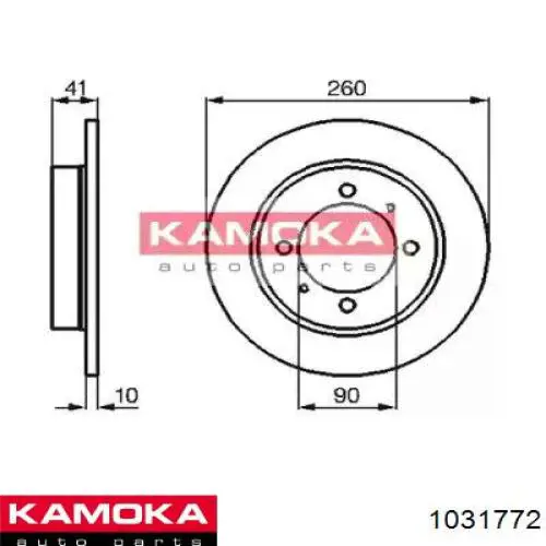 1031772 Kamoka диск тормозной задний