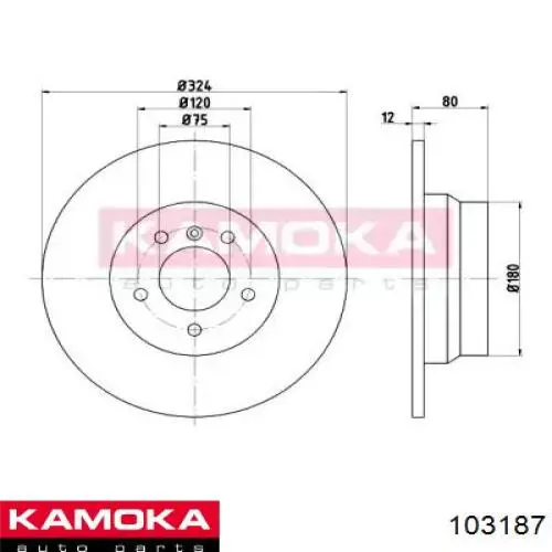 Тормозные диски 103187 Kamoka