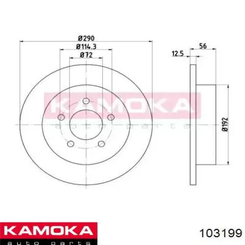 Тормозные диски 103199 Kamoka