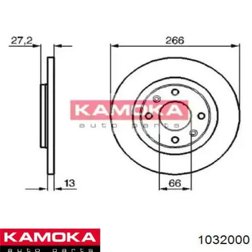 1032000 Kamoka диск тормозной передний