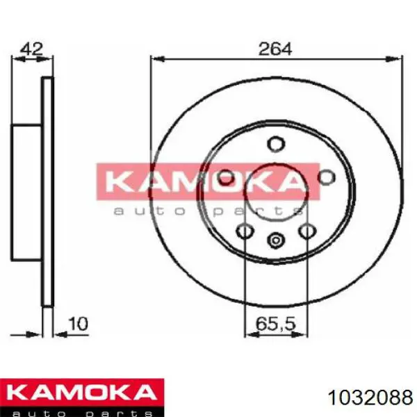 1032088 Kamoka диск тормозной задний