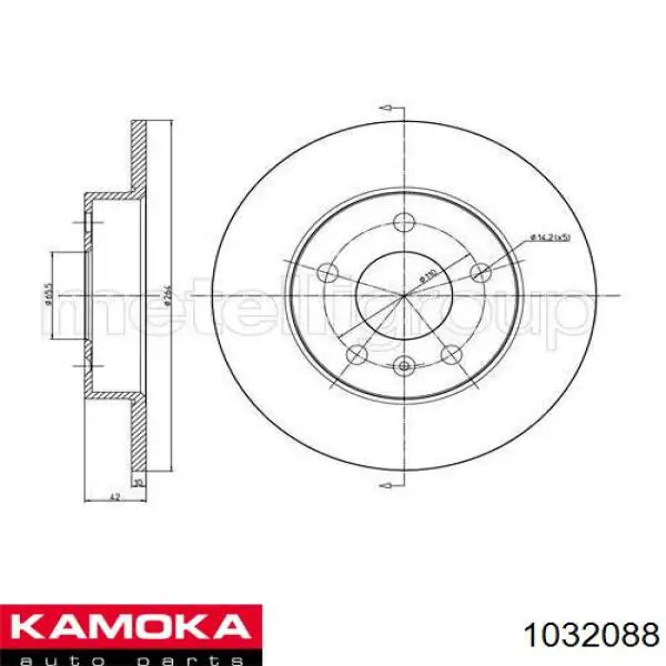 Задний дисковый тормоз Kamoka 1032088