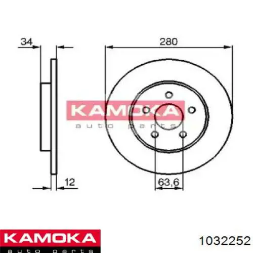 Тормозные диски 1032252 Kamoka