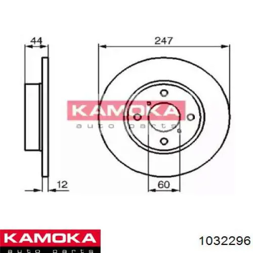 Передние тормозные диски 1032296 Kamoka