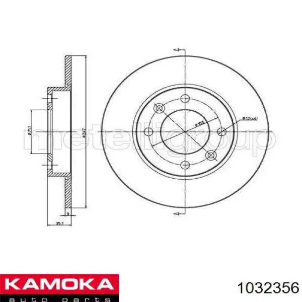 1032356 Kamoka Дисковый тормоз