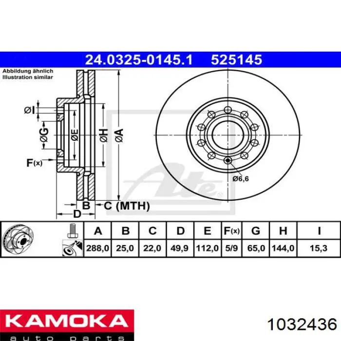 Ремкомплект тормозов передних 1032436 Kamoka