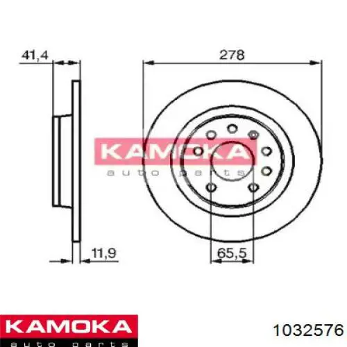 1032576 Kamoka диск тормозной задний