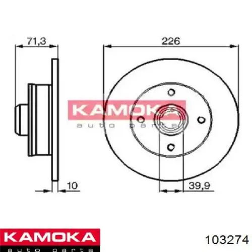 Тормозные диски 103274 Kamoka