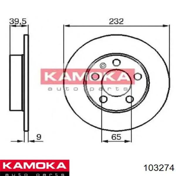 Купить 103274 Kamoka Диск тормозной задний
