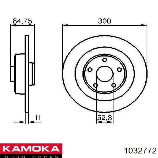Задний тормозной диск Kamoka 1032772 цена, от 65.00 USD