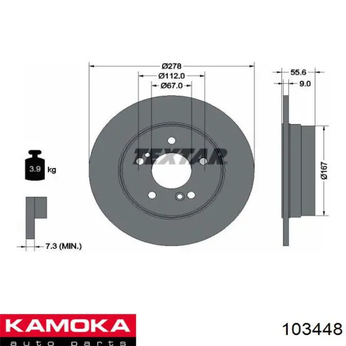 103448 Kamoka Дисковый тормоз