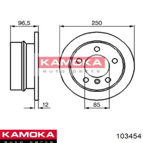 103454 Kamoka диск тормозной задний