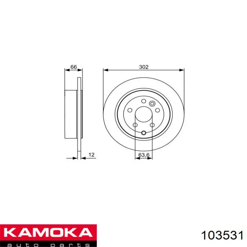 Тормозные диски 103531 Kamoka