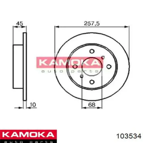 Тормозные диски 103534 Kamoka